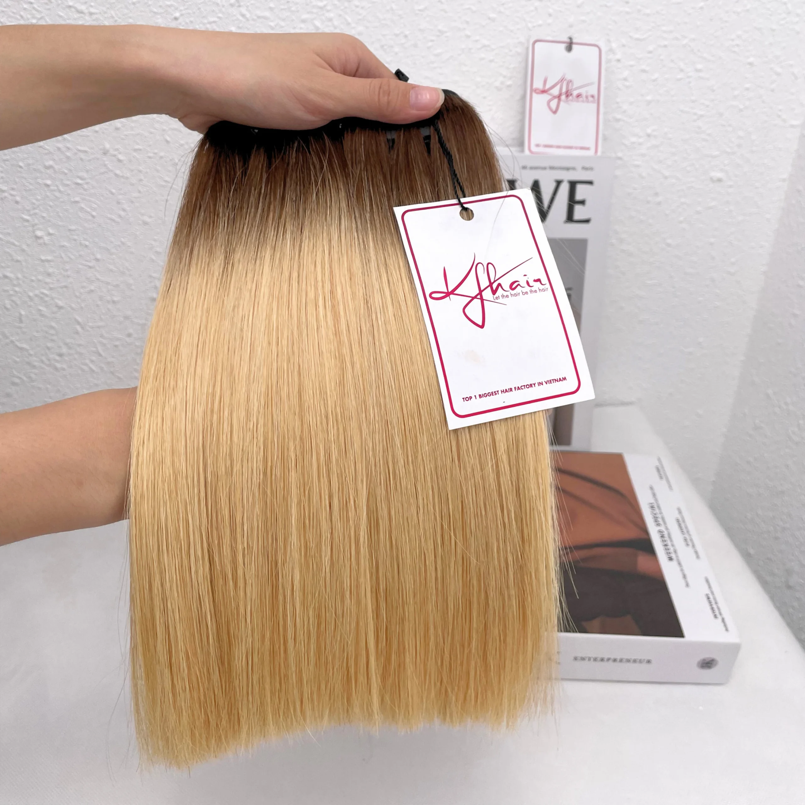 Arctic Color Straight Normal Tape In Hair Extensions - Image 2