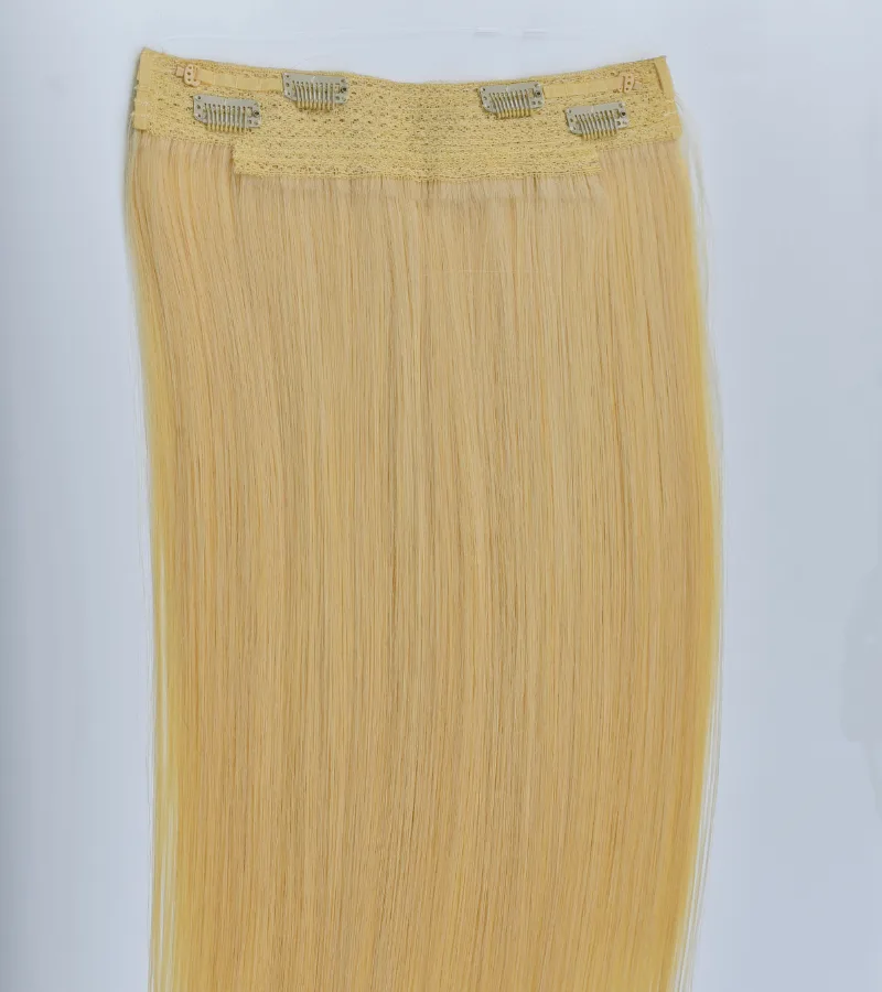 Lightest Blonde #60 Color Straight Halo Hair Extensions 16 Inch #60 100G