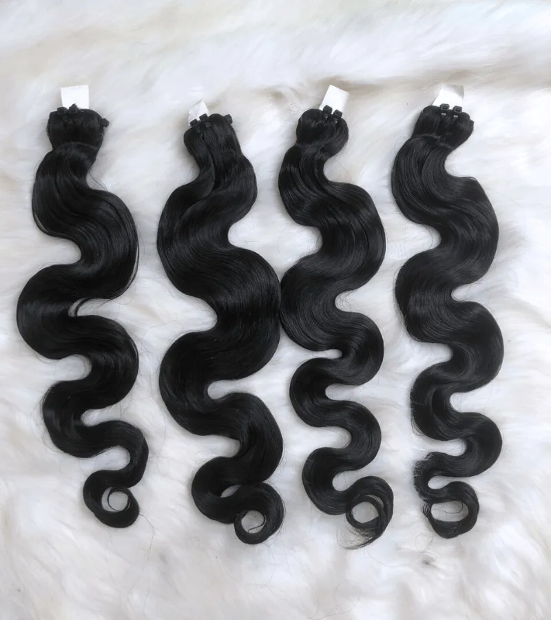 Natural Color Body Wavy Raw Hair Weft