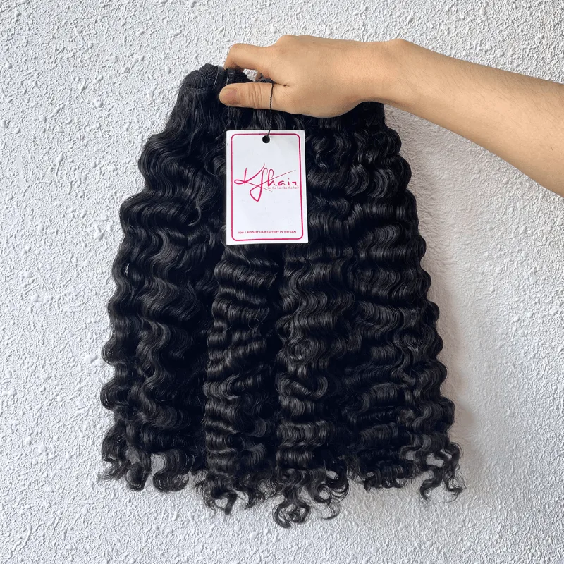 Natural Color Loose Curly Raw Hair Weft